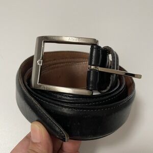 Allen Edmonds Calfskin Leather Dress Belt Silver Buckle  39501 USA 40 READ B25